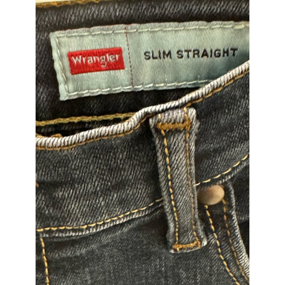 Wrangler Men's Slim Straight‎ Blue Jeans Size 34W 32L - Picture 6 of 9